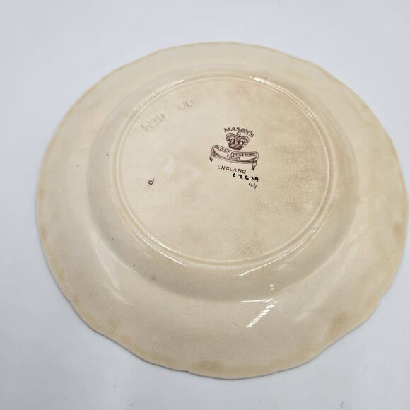 Mason's Patent Ironstone Vintage Ceramic Floral Design, About 8.25" Round - Picture 4 of 7